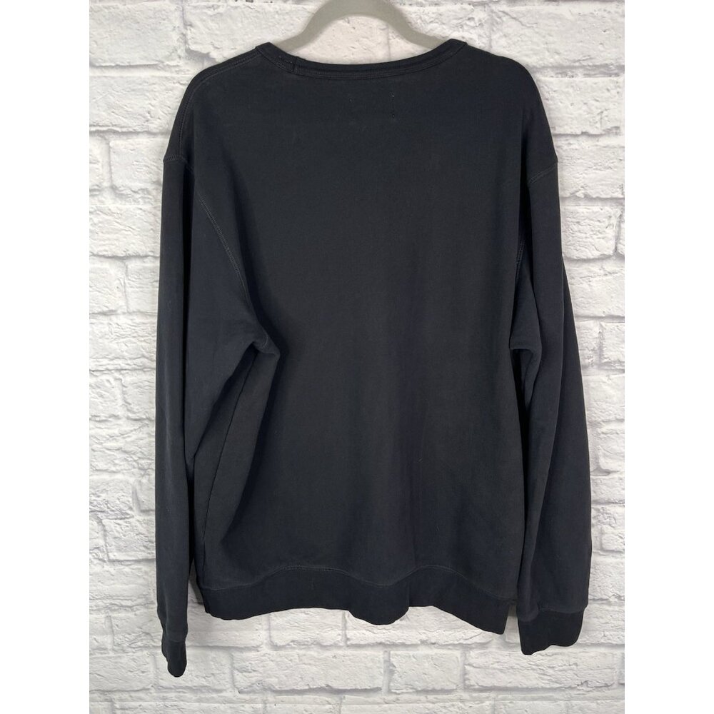 LANDS' END Serious Sweats Men's Black Crew Neck Sweatshirt XL - Picture 5 of 5